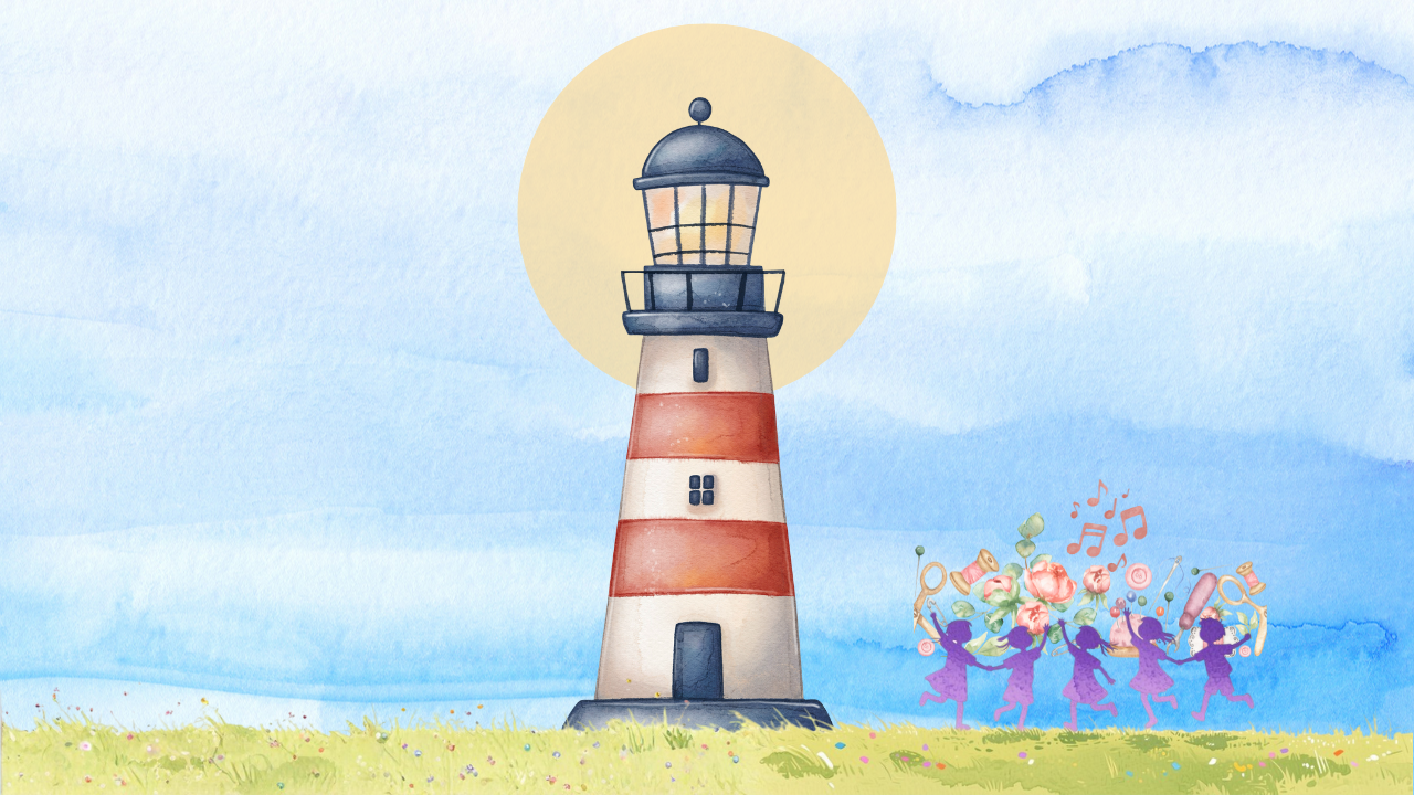 Posts full lighthouse and children